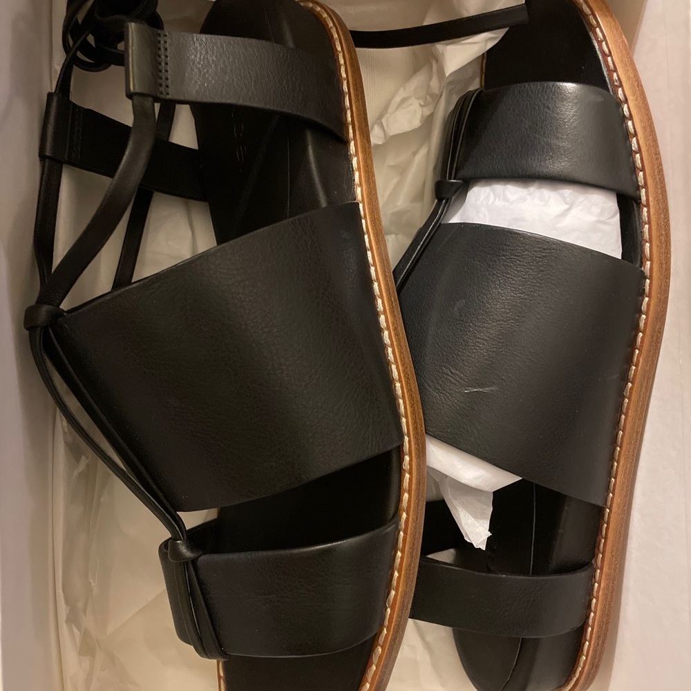 Vince Black Sandals 7.5 NWB